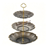 3‑Tier Petal Dessert Stand, 3 Colors Available